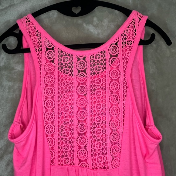 NO BOUNDARIES PINK SKULL TOP WITH LACED BACK - Picture 10 of 11